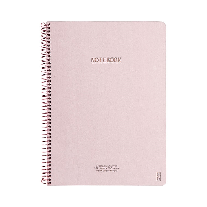 Anteckningsbok KOZO Premium A4 Dusty Pink