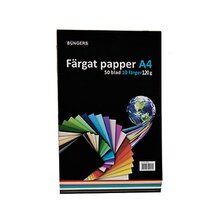 Färgat papper A4 120g sorterat 50/fp