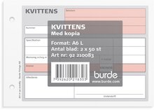 Kvittens A6L med 1 kopia 2 x 50 blad